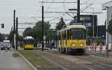 Inzwischen ist am 21.09.2021 mit Tw 2203 auch der erste Niederflurwagen auf der Neubaustrecke an der Haltestelle Gerhard-Sedlmayr-Stra�e eingetroffen.