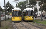 Tw1507 und Tw 2204 bei der Parallelfahrt (Gro�-Berliner-Damm 22.09.2021).
