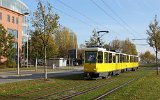 Die historischen T6A2mod 5117 und B6A2mod 5563  am Gro�-Berliner-Damm (30.10.2021).