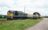 PKP ST44-717 und -2029 im Einsatz in Jankowo am 16.06.1999 am T�P Drawsko Pomorskie f�r den R�cktransport des 2.Royal Regiment of Fusilires der Rheinarmee nach Deutschland.