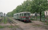 Triebwagen MBd1-133 in Nowy Dw�r Gda�ski (Tiegenhof) am 08. September 1992