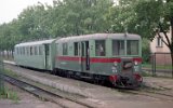 Triebwagen MBd1-133 in Nowy Dw�r Gda�ski (Tiegenhof) am 08. September 1992
