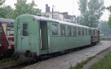 Der Triebwagen MBd1-133 Richtung Sztutowo und  MBxd2-212 Richtung Malbork Ka�dowo in Nowy Dw�r Gda�ski (Tiegenhof) am 08. September 1992
