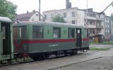 Der Triebwagen MBd1-133 Richtung Sztutowo in Nowy Dw�r Gda�ski (Tiegenhof) am 08. September 1992