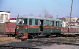 MBxd1-Triebwagen in Nowy Dw�r Gda�ski W�skotorowy (Tiegenhof Kleinbahnhof) am 13. M�rz 1998