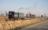 An der 502 unweit von �elichowo werden am 13. M�rz 1998 die Schienen an der Strecke abgelegt