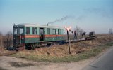 An der 502 unweit von �elichowo werden am 13. M�rz 1998 die Schienen an der Strecke abgelegt