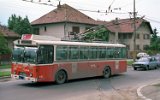 Obus 682 aus Lausanne 1998 in Sibiu an der Endstelle der Straßenbahn.