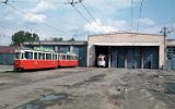 Straßenbahn-und Obusdepot in Sibiu 1996 .