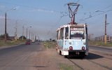 Die Stra�embahn des Traktorenanh�ngerwerkes OSTP in Orsk am 10.06.1995
